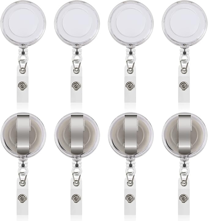 JANYUN 100 Pcs Badge Reels Retractable Badges Holder by JANYUN