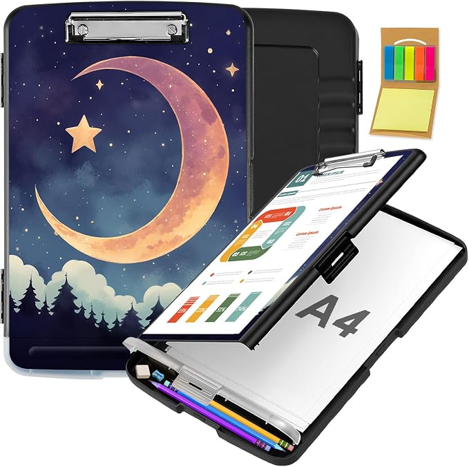 Clipboard with Storage, Office Supplies Nursing Clipboards Folder with Pen by CAPAUNVDA