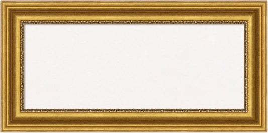 Amanti Art White Cork Board for Wall, 18x36 Vision Board with Gold Frame, Medium Corkboard Office Decor for Home Organization, Traditional Corkboard Pinboard to Display Items for Home Organization in-DeskLoop Office