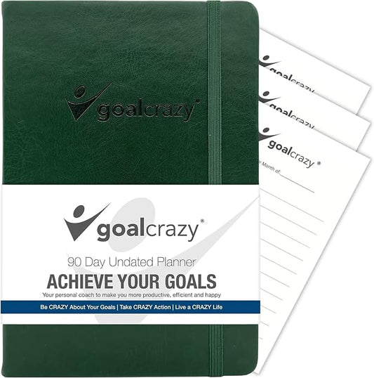 Undated Daily Planner to Achieve Your Goals 2025-2026 by GoalCrazy