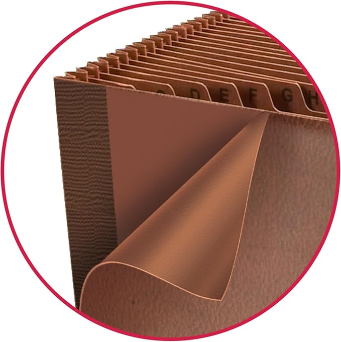 Smead TUFF Expanding File 21 Pockets, Alphabetic, Flap and Cord Closure - Image 7