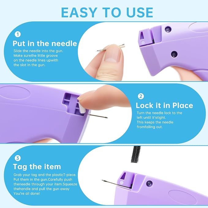 AKEEH Purple and Pink Handheld Stitch Gun - Image 8