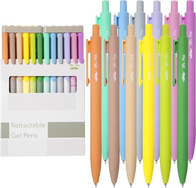 Mr. Pen- Retractable Gel Pens, 12 Pack, Vintage Ink, Fine Point 0.7mm | Fast Dry - Image 8