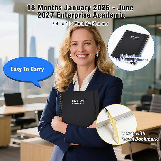 Monthly Planner 2026-2027, 18 Months Agenda Calendar Planner - Image 3
