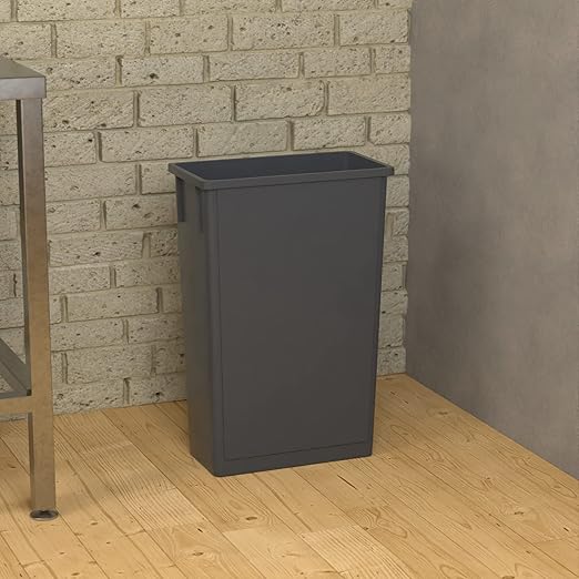 23 Gallon Gray Slim Jim Trash Can-DeskLoop Office