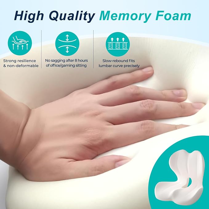 Seat Cushion for Office Chair and Car, Lumbar Support Pillow for Office Chair - Image 9