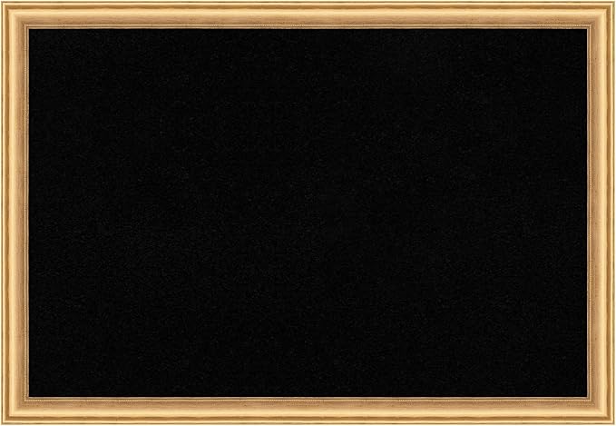 Amanti Art Black Cork Board for Wall, 18x26 Vision Board with Gold Wood Frame, Medium Corkboard Office Decor for Home Organization, Casual Corkboard Pinboard to display items for home organization-DeskLoop Office