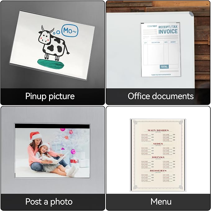 10 Pcs 8.5'' x 11'' Rigid Magnetic Sign Holders - Image 7