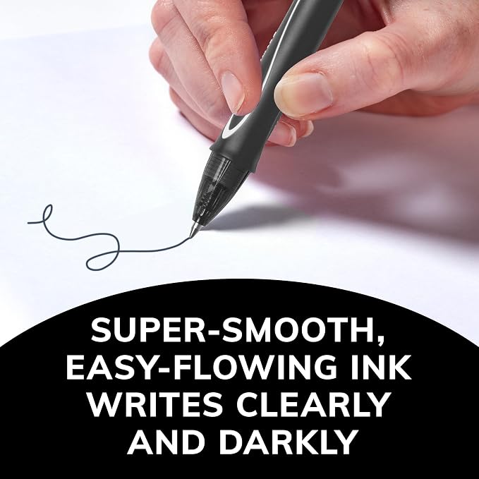 BIC Gelocity Quick Dry Black Gel Pens, Medium Point, Retractable Gel Pens - Image 5