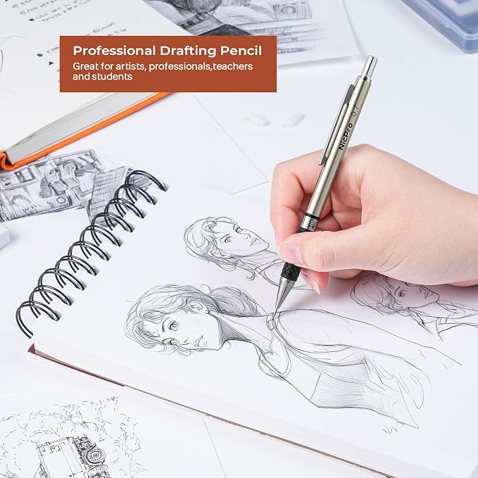 Nicpro Art Mechanical Pencil Set in Case, Lead Pencil - Image 5