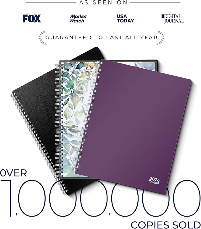 Ensight 2026 Appointment Book and Planner 6.5" x 8.5" Large Hourly Weekly Daily - Image 2