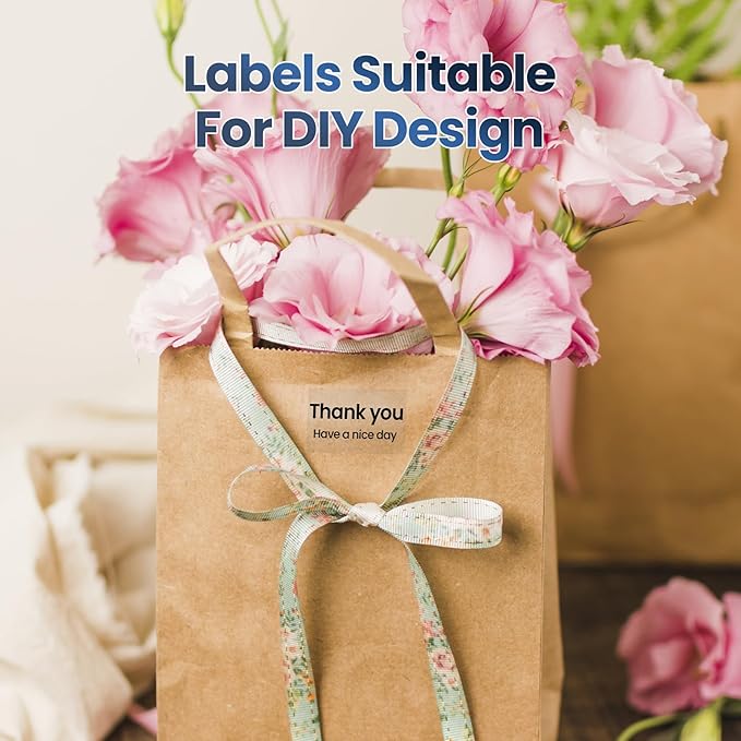 M100 Clear Thermal Label 1.57'' x 1.18'' (40 x 30 mm), Multi-Purpose Adhesive Transparent Thermal Labels Compatible with Label Maker M110/ M220/ M221/ M120/ M260/M150/M250, 230 Labels/Roll-DeskLoop Office