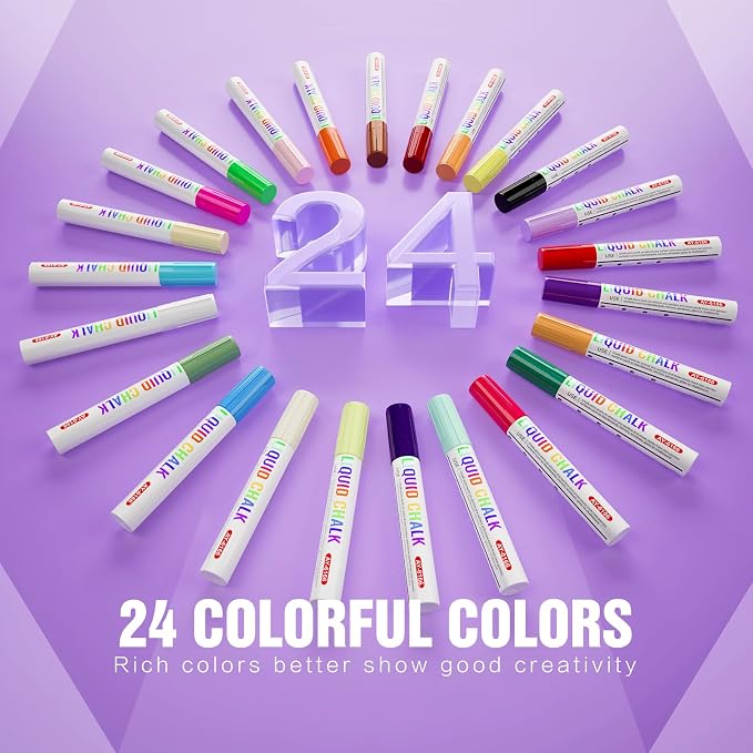 IJIANG Chalk Markers 24 Colors Pack - Image 5