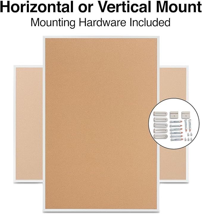 Staples Cork Bulletin Board, Aluminum Frame - Image 4