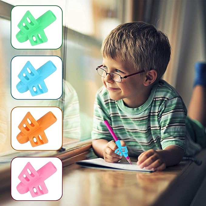 SANNIX 32 Pack Pencil Kids Grips for Kids Handwriting, Pencil Holder for Kids, Handwriting Grip, Ergonomic Training Pencil Pen Grips, Writing Tool for Toddlers Preschoolers, Children-DeskLoop Office