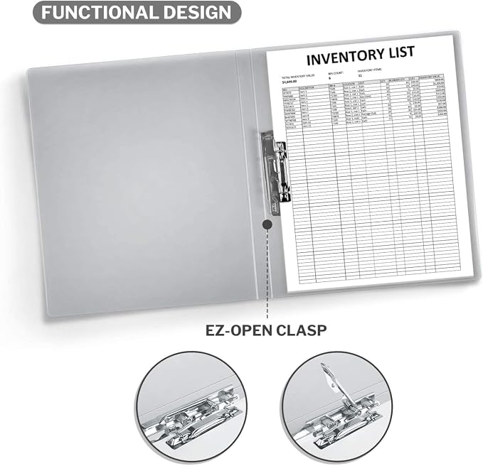 CRANBURY Punchless Clamp Binder, Ringless Binder Holds 100 Letter Size Pages - Image 3