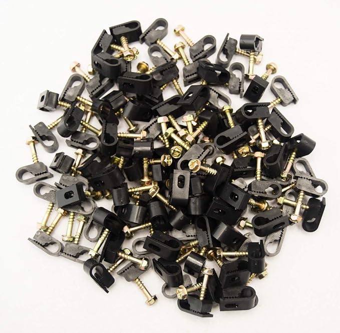 Stanz Flex Single Coaxial Cable Clips, Electrical Wire Cable Clip, 1/4 in Screw - Image 4