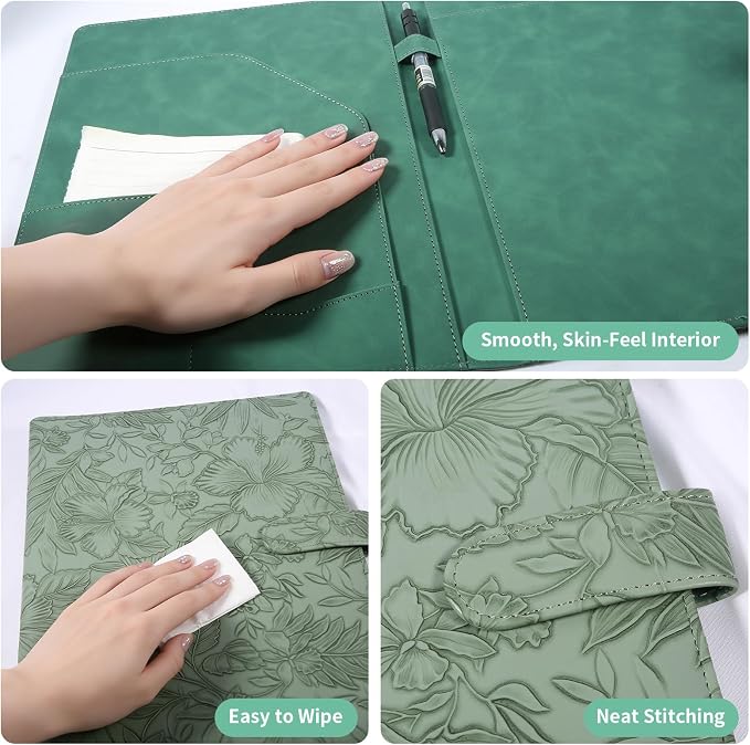 Professional Portfolio Binder, Faux Leather Portfolio Folder Binder, Legal Pad - Image 6