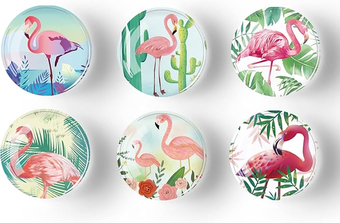 12Pcs Glass Strong Magnetic Refrigerator Magnet Fridge Sticker,Cute Flamingo Fridge Magnets Decoration for Crafts,Strong Fridge Magnets for Kitchen, School,Office Whiteboard, Cabinet and Dishwasher-DeskLoop Office