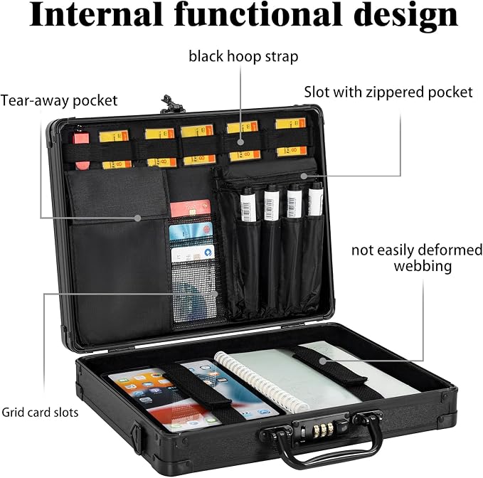 Clipboard with Storage Combination Lock with Handle, Metal clipboard with - Image 3
