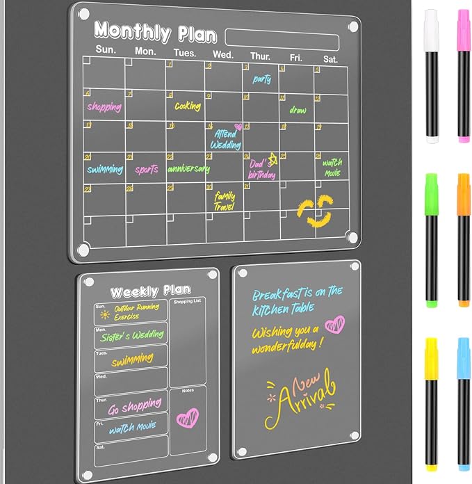 DIYMAG Planning Pads 3Pack Acrylic Magnetic Dry Erase Board by DIYMAG