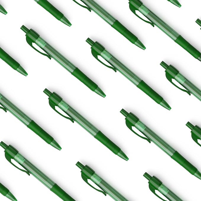deegtran Pens Bulk, 30 Pack No Bleed Green Ink Click Pens - Image 5