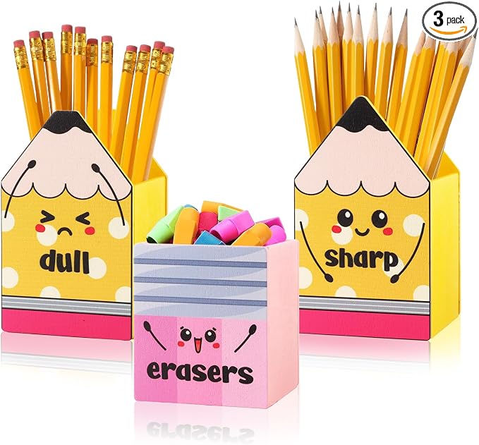 ZCPZT 3 Pcs Sharp and Dull Pencil Holder Eraser Buckets by ZCPTZ