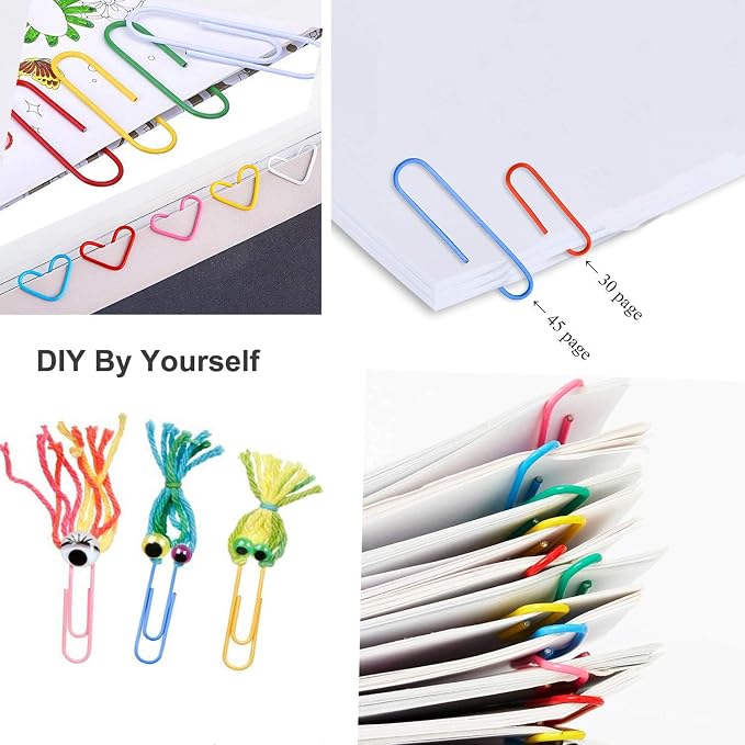 Vinaco Paper Clips Colorful, 100 Pack Large Paper Clips 2 Inch, Durable & Rust - Image 6
