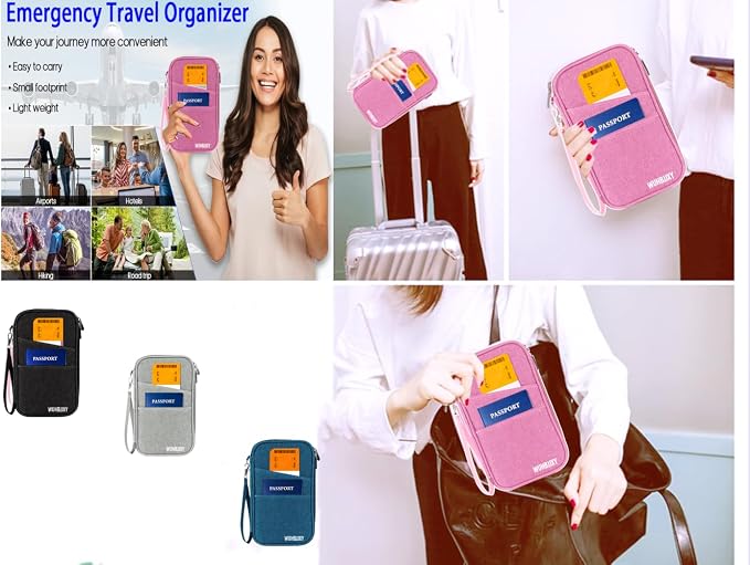 Amazing Practical Document Travel Organizer, Family Passport Holder，Rfid Women - Image 6