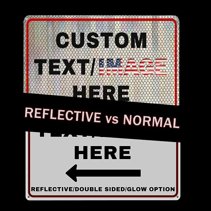 Custom Sign Outdoor Metal Large, Left or Right Arrow, Personalized Address - Image 3