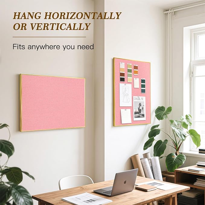 Fabric Bulletin Board, Upgraded Canvas Surface, Wall Mounted, - Image 5