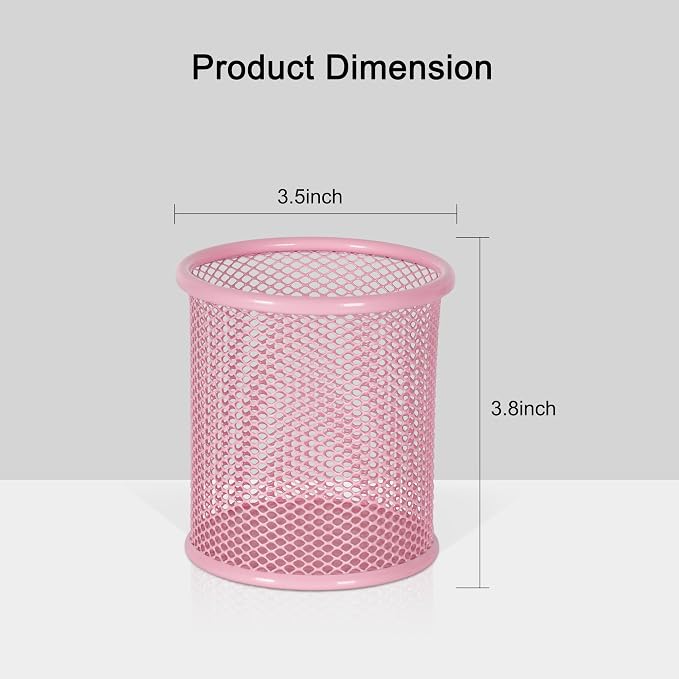 EasyPAG Pencil Holder for Desk, 2 Pack Metal Pen Organizer, Mesh Pencil Cup - Image 8