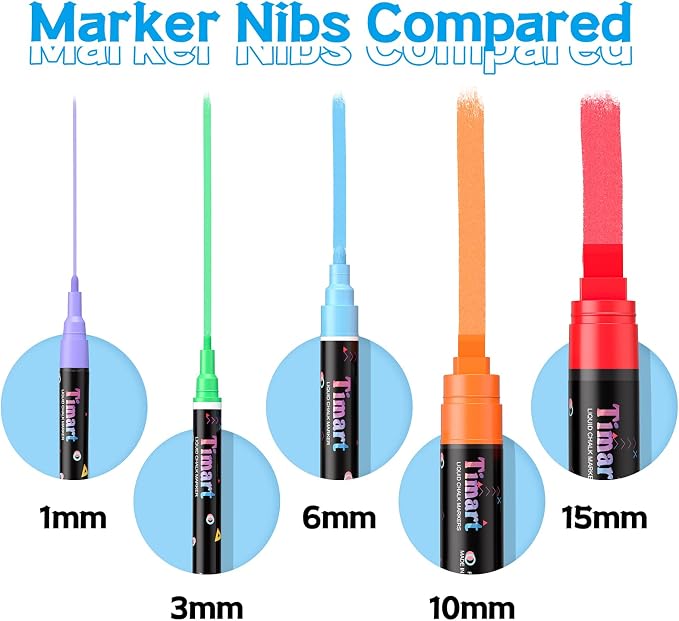 Timart Window Markers, Jumbo Liquid Chalk Markers - Image 3