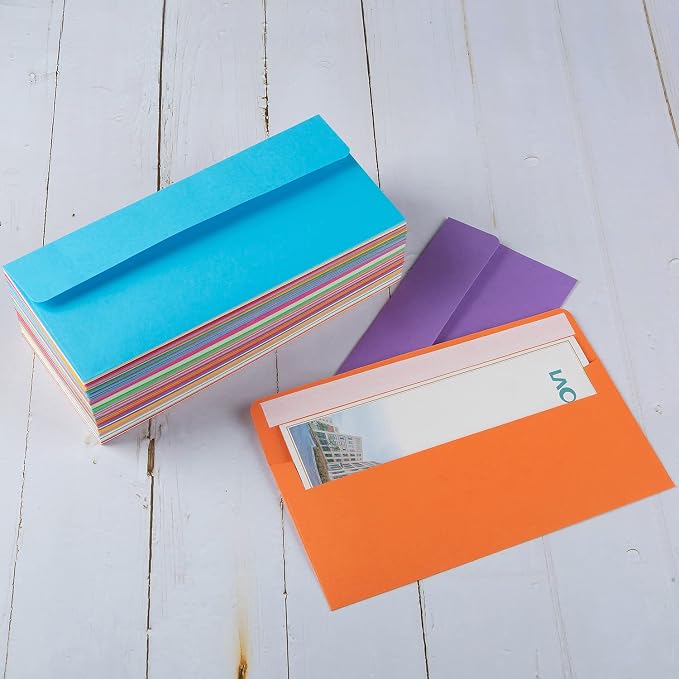 200 Pack Colorful #10 Business Envelopes Self Seal Letter Envelope | Standard - Image 6