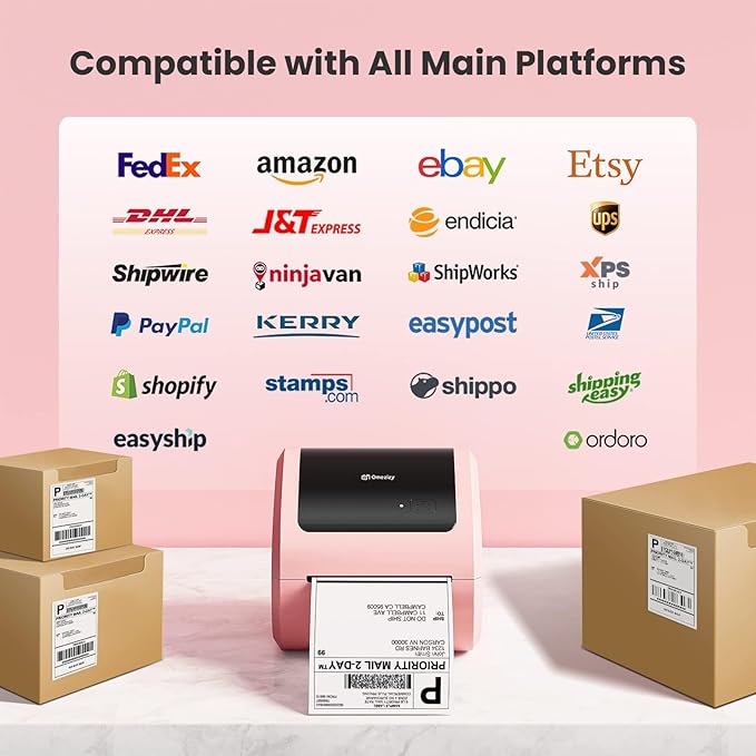 Shipping Label Printer 4x6 - Thermal Label Printer for Small Business, Shipping Packages, Home, Office, Compatible with USPS, Shopify, Amazon-DeskLoop Office