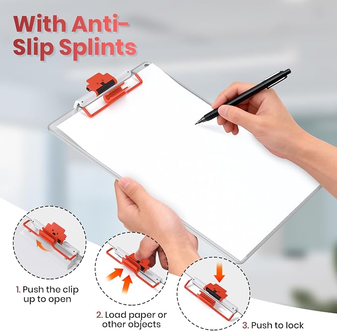 Clipboard with Pen Holder, Aluminum Frame & 2-in-1 Upgraded Clip, A4 Size 12.5 - Image 3