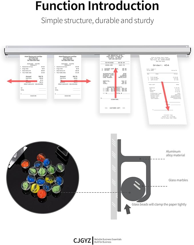 Ticket Holder for Restaurant, 16/18/24/28/30" Ticket Check Rack Restaurant - Image 3