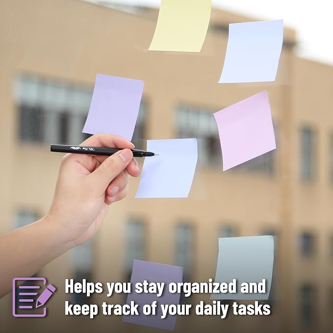 Mr. Pen- Sticky Notes, 12 Pads, 600 Sheets, Summer Colors | Sticky Notes Bulk - Image 3