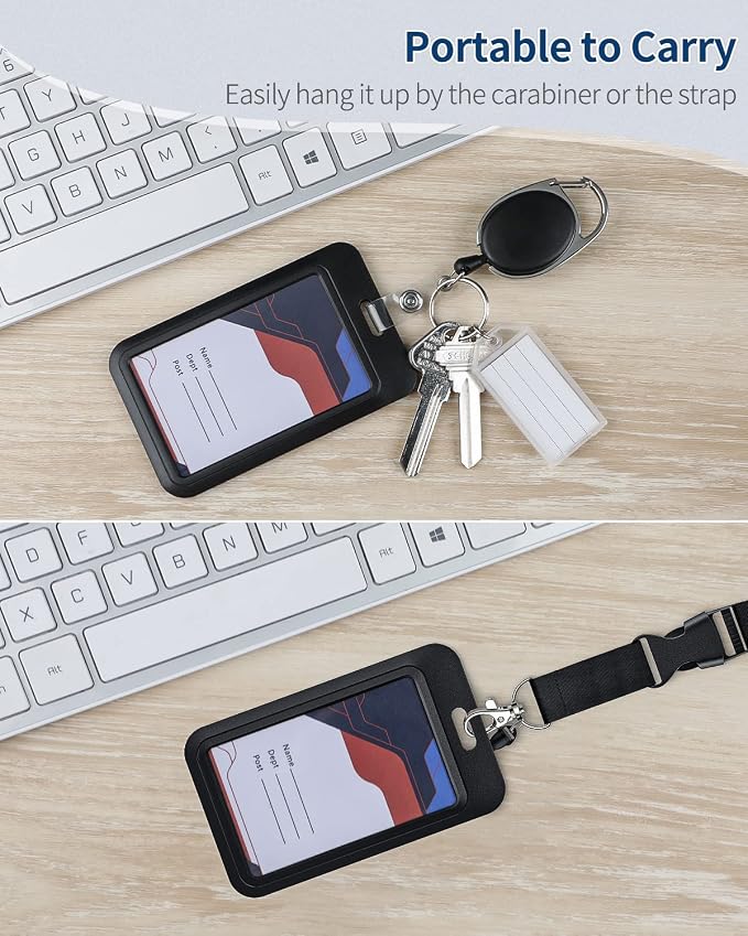 Uniclife Sliding Badge Holder Vertical Plastic Case - Image 6