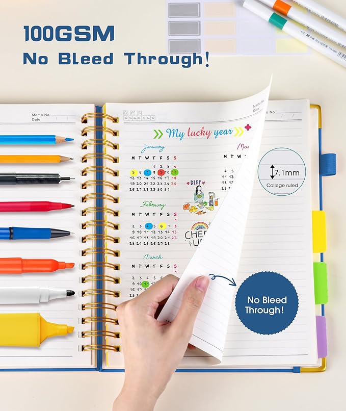 Hardcover Spiral Notebook 8.5"x11" Journal - Image 6