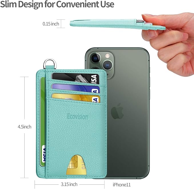 Slim Minimalist Front Pocket Wallet, RFID Blocking Credit Card Holder Wallet - Image 7