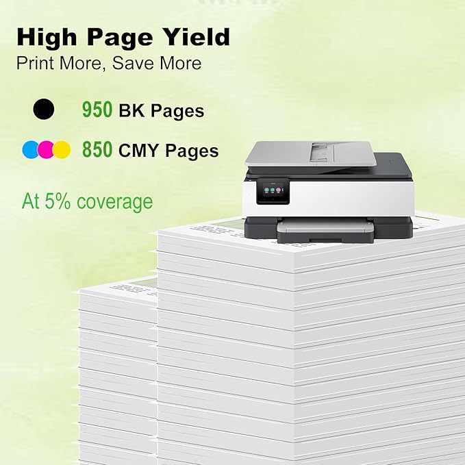 902XL 5 Combo Pack Ink Cartridge Compatible for HP 902 HP902 XL (2 Black CMY) Work with OfficeJet Pro 6978 6968 6970 6975 6960 6979 OfficeJet 6958 6962 6950 6954 6951 6956 6961 6963 6964 Printers-DeskLoop Office