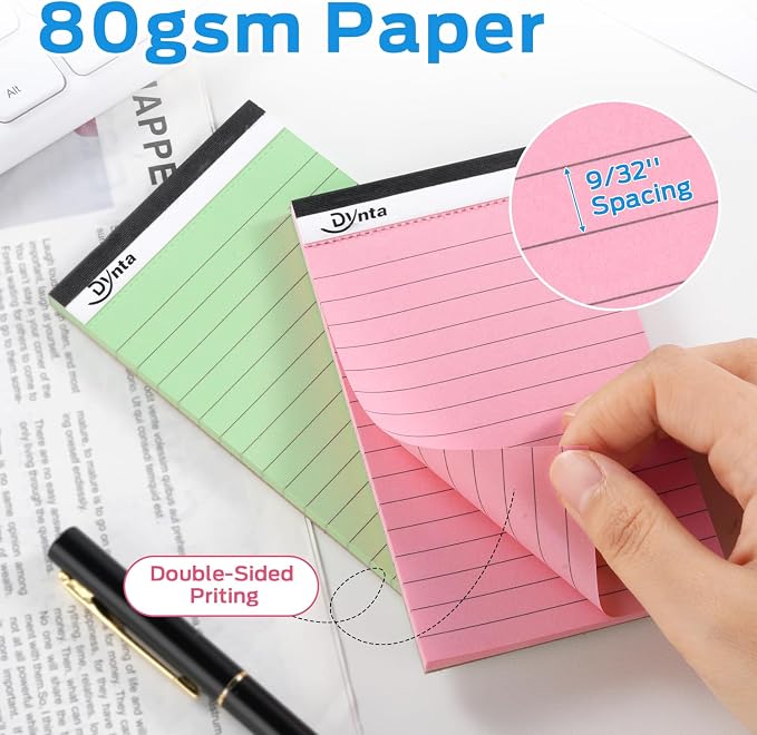 Dynta 36 Pcs 3x5 Note Pads, 45 Sheets Per College Ruled Mini Writing Pads - Image 5
