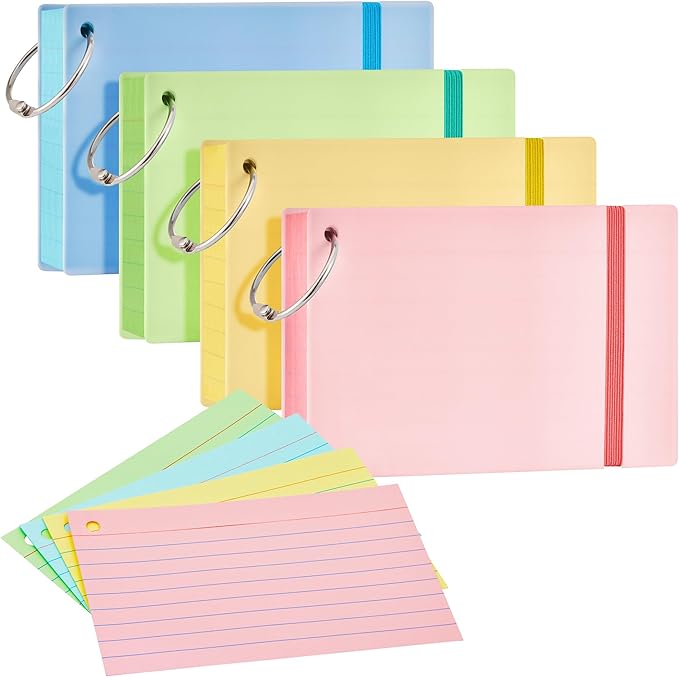 NEEWAY Heavy Weight Colored Ruled Index Cards 3x5, Lined Note Cards by NEEWAY