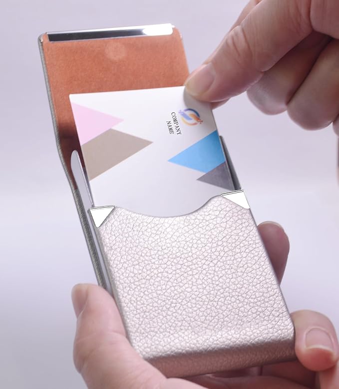 Business Card Holder with Ultra Slim Design, Business Card Case with Premium PU - Image 6