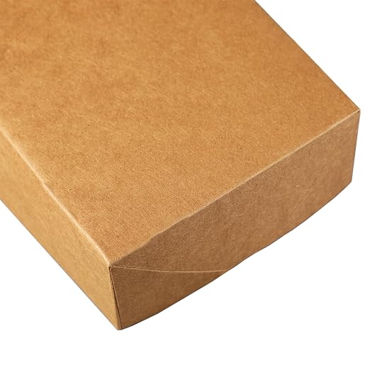 Nexboraque 100 Pack Disposable Paper Trays, Rectangular Kraft Food Containers - Image 3