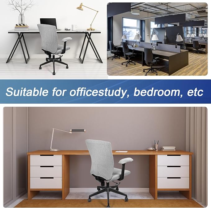 Tallew 8 Pcs Office Chair Covers Set Computer Universal Protective Stretchable - Image 6