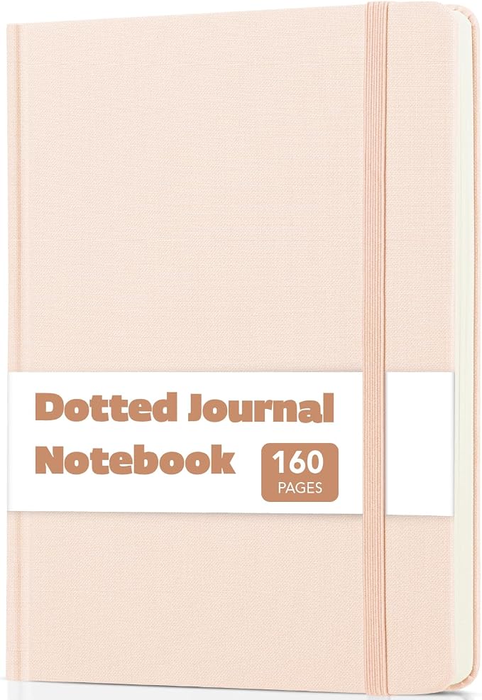 Mr. Pen- Dotted Journal Notebook, A5 Medium Size | 160 Pages, Fabric Hardcover by MrPen