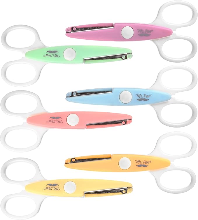 Mr. Pen- Craft Scissors Decorative Edge, 6 Pack, Scrapbooking - Image 8