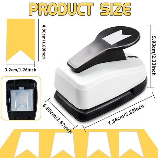 Paper Punches Tag Punches for Paper Crafts Banner Scrapbook Hole Punch 1.9 inch - Image 6